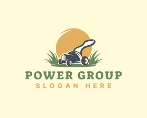 Garden Grass Lawn Mower  Logo