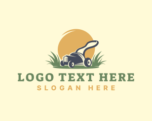 Garden Grass Lawn Mower  Logo