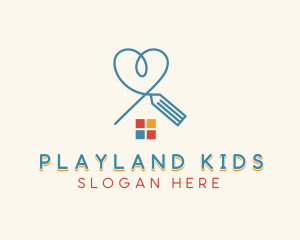 Heart Daycare Learning logo design