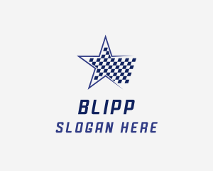 Gokart - Star Flag Racing logo design