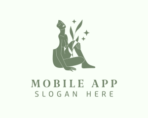 Woman Naked Beauty Spa Logo