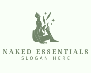 Woman Naked Beauty Spa logo design