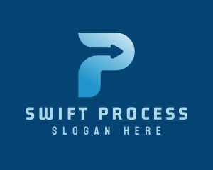 Processing - Arrow Logistics Letter P logo design