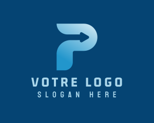 Agency - Arrow Logistics Letter P logo design