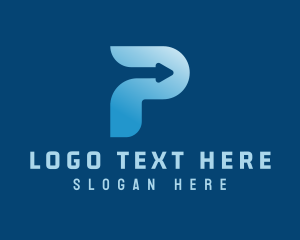 Technology - Arrow Logistics Letter P logo design