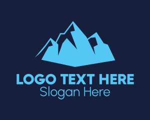 Snow - Ice Mountain Peak logo design