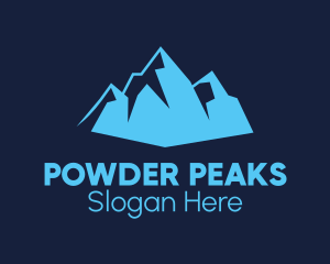 Snowboarding - Ice Mountain Peak logo design