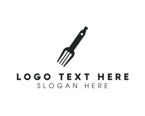 E Cigarette - Vape Fork Silverware logo design