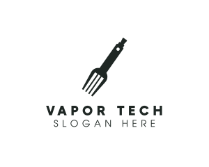 Vapor - Vape Fork Silverware logo design