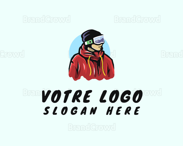 Young Man Skier Logo