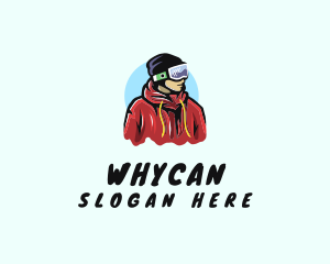 Young Man Skier Logo