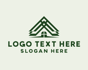 House Roofing Construction Logo