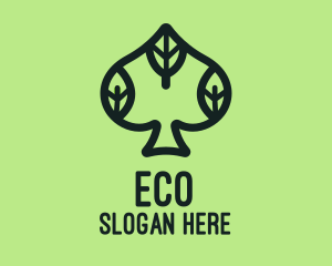 Eco Leaf Spade logo design