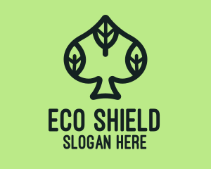 Eco Leaf Spade logo design