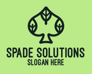 Eco Leaf Spade logo design