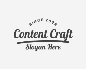 Cursive Urban Craft logo design