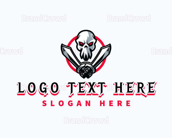 Skull Sword Warrior Logo