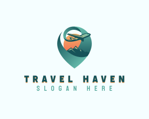 Tourist - Travel Airplane Tourist logo design