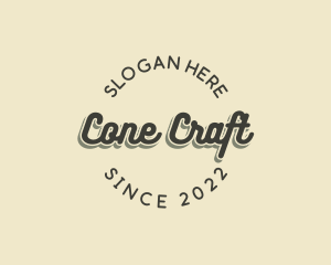 Cursive Retro Brand logo design