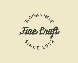 Cursive Retro Brand logo design