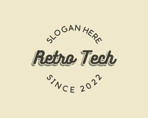 Cursive Retro Brand logo design