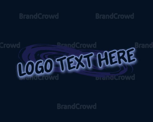 Graffiti Glow Brush Logo