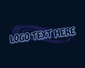 Rapper - Graffiti Glow Brush logo design