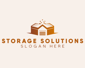 Warehousing - Garage Warehouse Building logo design