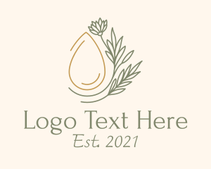 Massage - Flower Plant Droplet logo design