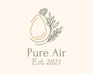 Purifier - Flower Plant Droplet logo design