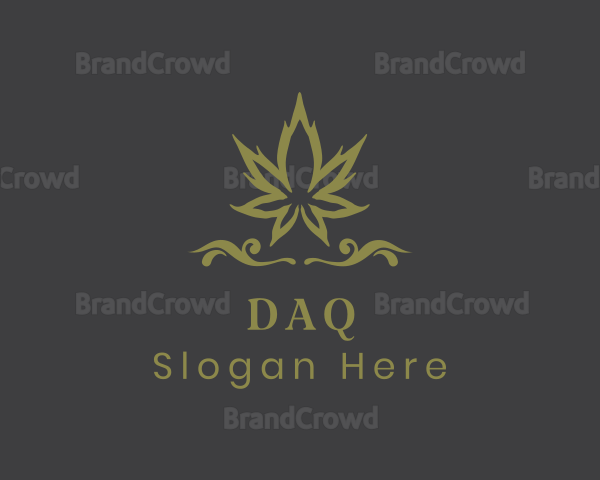 Ornate Herbal Marijuana Logo