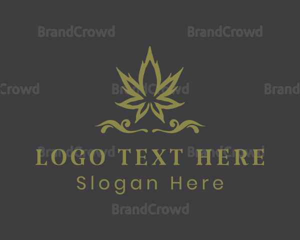 Ornate Herbal Marijuana Logo