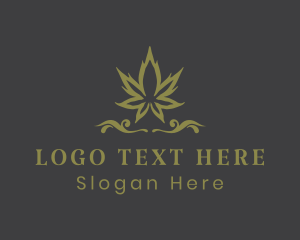 Hemp - Ornate Herbal Marijuana logo design