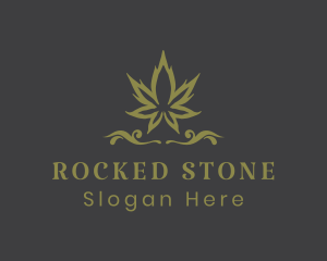 Stoned - Ornate Herbal Marijuana logo design