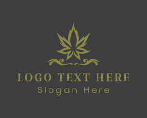 Illegal - Ornate Herbal Marijuana logo design