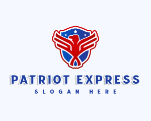 Nationalist - American Eagle Shield logo design