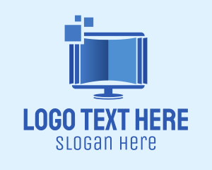 Digital-entertainment - Digital Book Monitor logo design