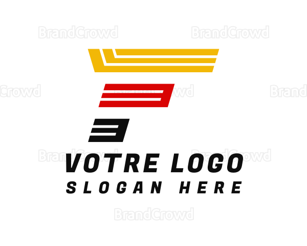 Futuristic Speed Letter F Logo