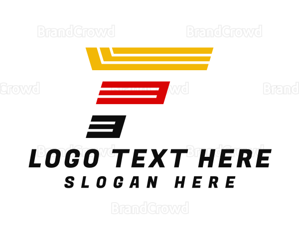 Futuristic Speed Letter F Logo