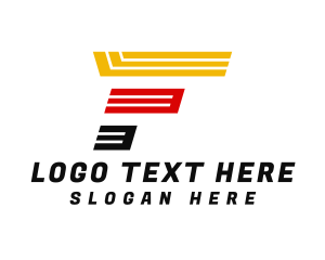 Futuristic Speed Letter F Logo