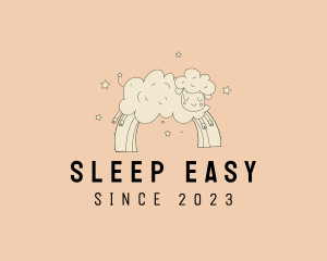 Sleep Sheep Rainbow logo design