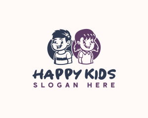 Boy Girl Kids logo design