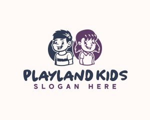 Boy Girl Kids logo design