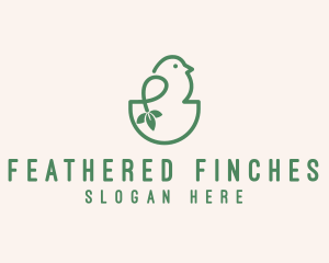 Natural Finch Bird logo design