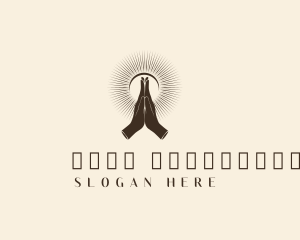 Religious Hand Prayer logo design