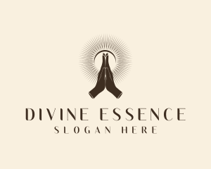 Divine - Religious Hand Prayer logo design