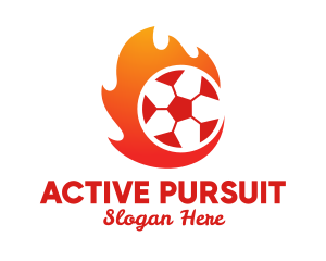 Activity - Flaming Soccer Football Ball logo design