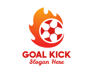 Soccer - Flaming Soccer Football Ball logo design