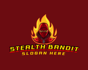 Fire  Ninja Warrior logo design