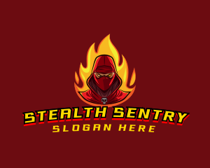 Fire  Ninja Warrior logo design